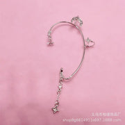 Diamond Four Awn Star Moon XINGX No Piercing Ear Hooks - Memoriex 