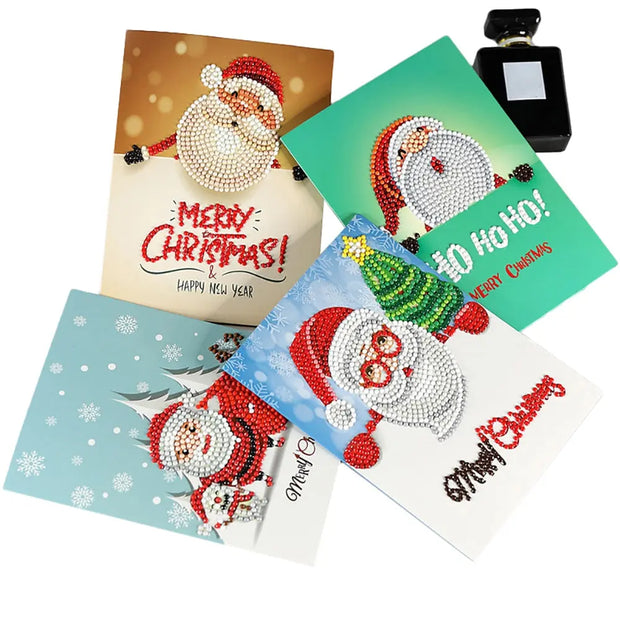 Diamond Painting Cartoon Greeting Cards Diamond Embroidery Christmas Paper Greeting Postcards Festival Craft DIY Kids - Memoriex 