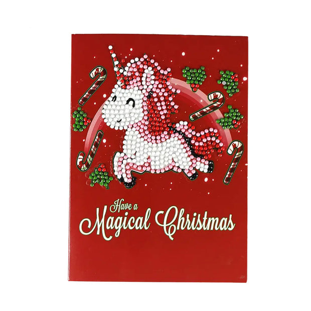 Diamond Painting Cartoon Greeting Cards Diamond Embroidery Christmas Paper Greeting Postcards Festival Craft DIY Kids - Memoriex 