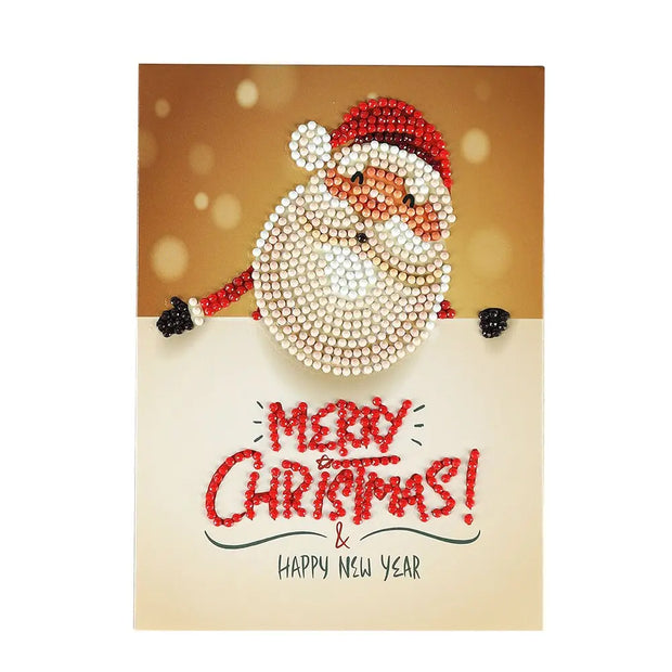 Diamond Painting Cartoon Greeting Cards Diamond Embroidery Christmas Paper Greeting Postcards Festival Craft DIY Kids - Memoriex 
