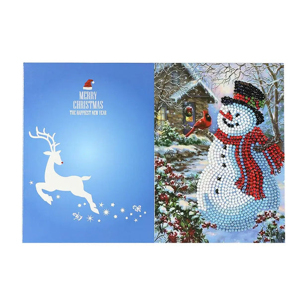 Diamond Painting Cartoon Greeting Cards Diamond Embroidery Christmas Paper Greeting Postcards Festival Craft DIY Kids - Memoriex 
