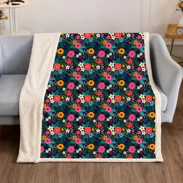 Ditsy Flowers Dog Blanket by The Dog Shack - Memoriex