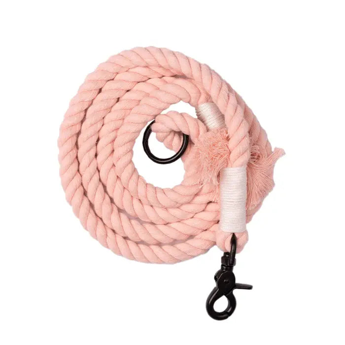 Dog Rope Lead (in Hazel, Beige, Pink, Black) by The Neutral Dog Company - Memoriex