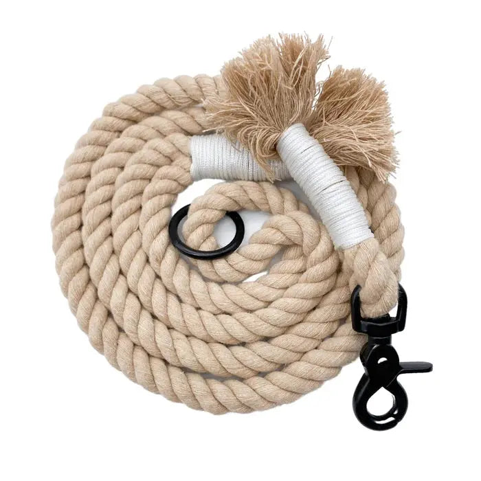 Dog Rope Lead (in Hazel, Beige, Pink, Black) by The Neutral Dog Company - Memoriex