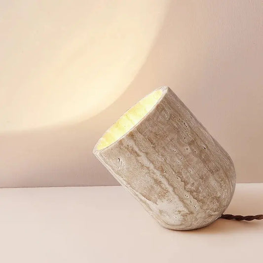 Dori Travertine Table Lamp - Memoriex 