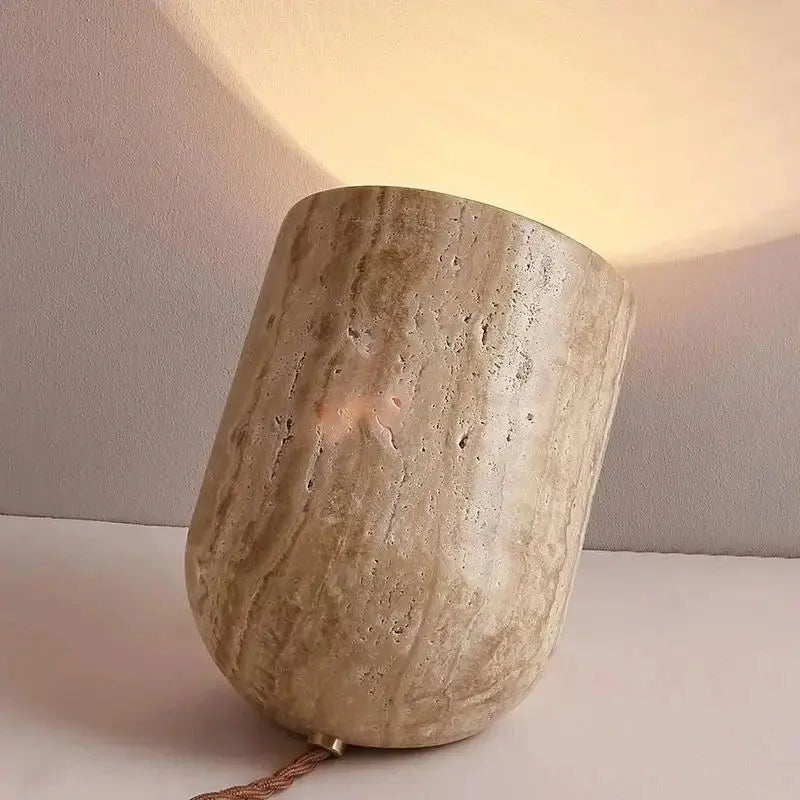 Dori Travertine Table Lamp - Memoriex 