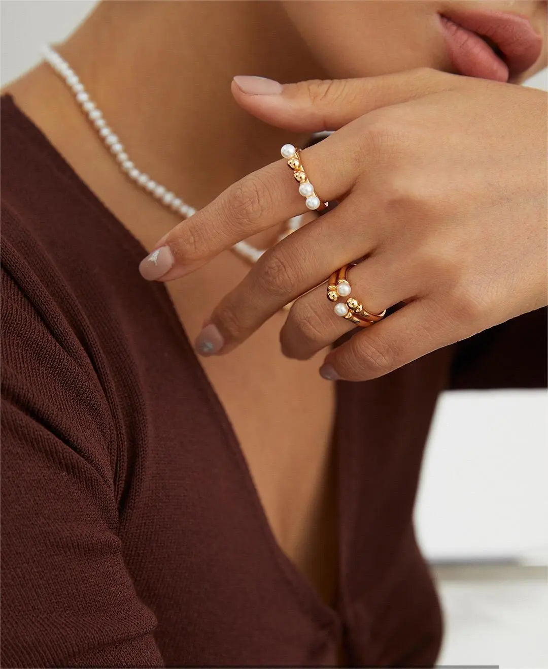 Double Band Adjustable Stacking Ring-4