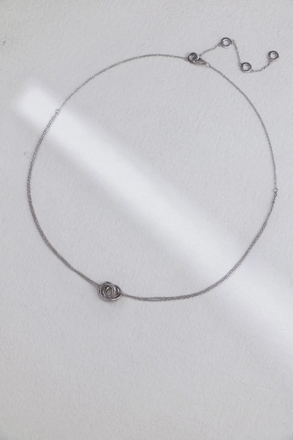 Double Circle Zircon Necklace - Memoriex 