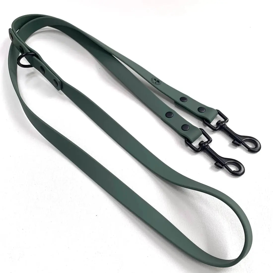 Double-Ended Waterproof Dog Lead (Khaki) by Wander and Woof - Memoriex