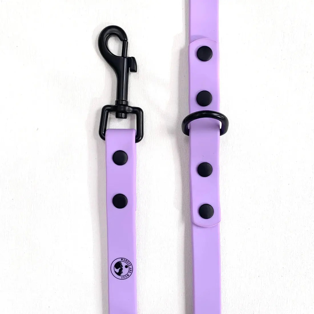 Double-Ended Waterproof Dog Lead (Lilac) by Wander and Woof - Memoriex