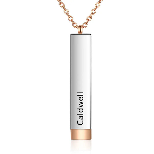 Double Name Bar Pendant Necklace-0