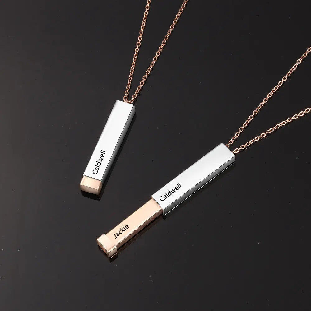 Double Name Bar Pendant Necklace-2