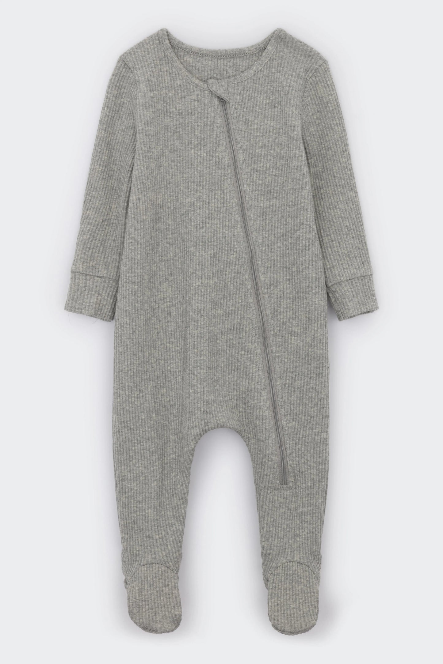 Dove Grey Zip Sleepsuit-2