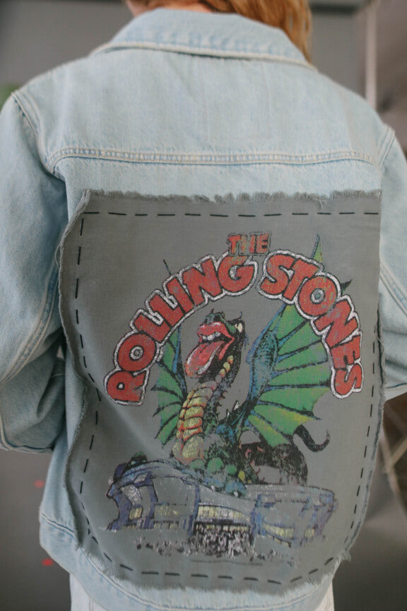 Rolling Stones Dragon Stadium Hand Stitched Denim Jacket by People of Leisure-1