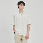 Drape Knit T-shirt Men's Loose Casual - Memoriex 