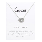 Birthday Gifts 12 Constellation Zodiac Pendant Necklace With White Card - Memoriex