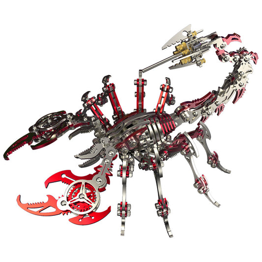 3D DIY Handmade  Scorpions Metal Puzzle Steampunk Mechanical Scorpion Model Kit Floatingcity Steel Warcraft Assemble Jhandmade Toy For Adults - Memoriex 