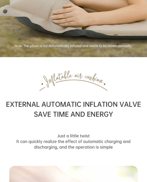 Product camouflage Can Be Spliced Self Inflating Cushion Air Mattress Camping Mat With Pillow - Memoriex