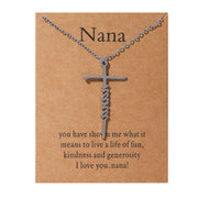 Faith Religious Gift Stainless Steel Cross Collarbone Chain Sweater Chain - Memoriex
