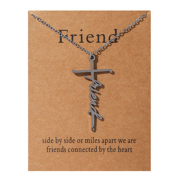 Faith Religious Gift Stainless Steel Cross Collarbone Chain Sweater Chain - Memoriex