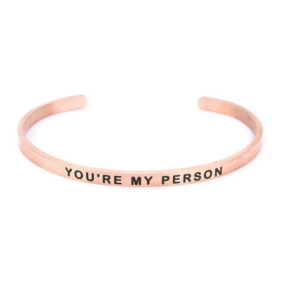 You Are My Person Lettering Bracelets - Memoriex