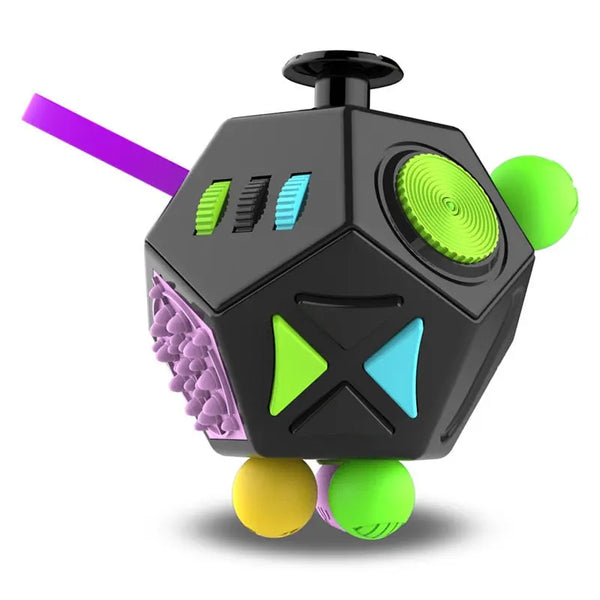 EDC Hand For Autism ADHD Anxiety Relief Focus Kids 12 Sides Anti-Stress Magic Stress Fidget Toys - Memoriex 