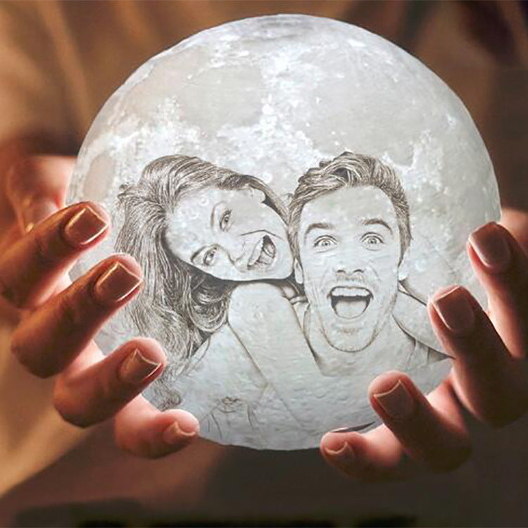 3D Print Moon Lamp Night Light Photo Custom - Memoriex 