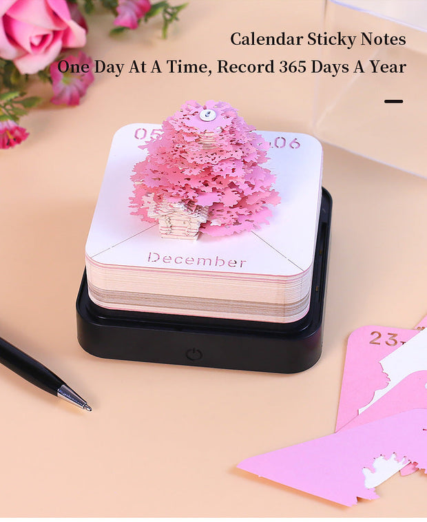 Earth Calendar Light Panoramic 3d Three-dimensional Creativity Paper Carving Desk Calendar Sticky Notes - Memoriex 
