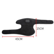 Electric Shoulder Brace Heated Knee Massager Vibration Massage Black Support Strap with Adjustable - Memoriex 