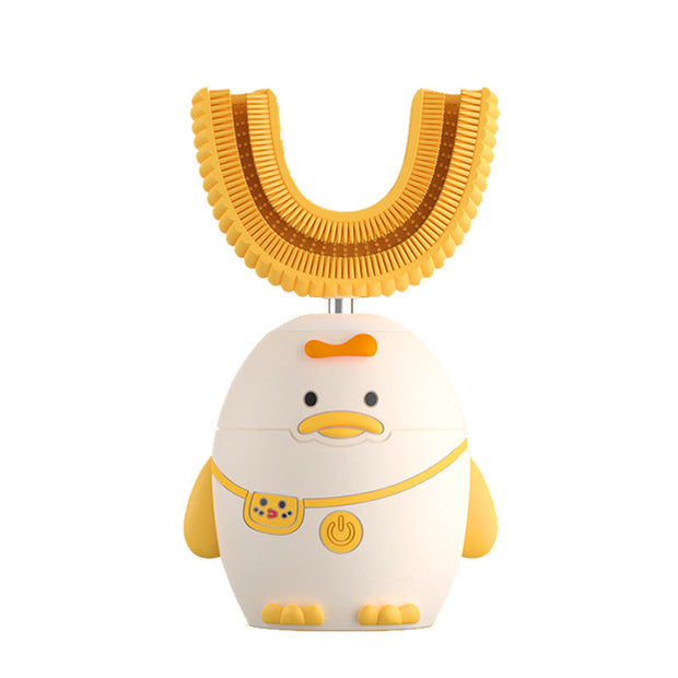 Electric Toothbrush for Kids Silicon Automatic Ultrasonic Teeth Tooth Brush Cartoon Pattern for Children Smart 360 Degrees U - Memoriex 