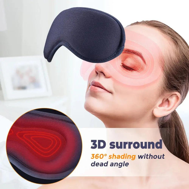 Electric Vibration Eye Massager Heated Eye Mask Wireless Relieve Eye Strain Dark Circles Dry Eye Fatigue Relief Sleeping Mask - Memoriex 