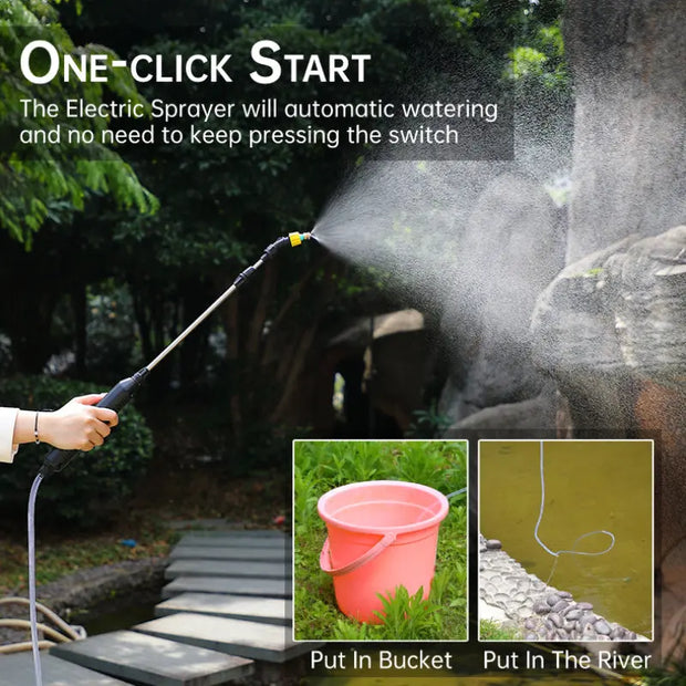 Electric Watering Can Watering Flowers Electric Spray Gun Gardening Water Gun - Memoriex 