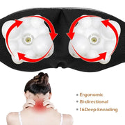 Electrical Shiatsu U Shape Massage Shawl Back Neck Shoulder Body Massager Device Infrared Heated Kneading Home Massage Shawl - Memoriex 