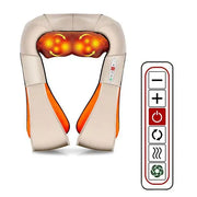 Electrical Shiatsu U Shape Massage Shawl Back Neck Shoulder Body Massager Device Infrared Heated Kneading Home Massage Shawl - Memoriex 