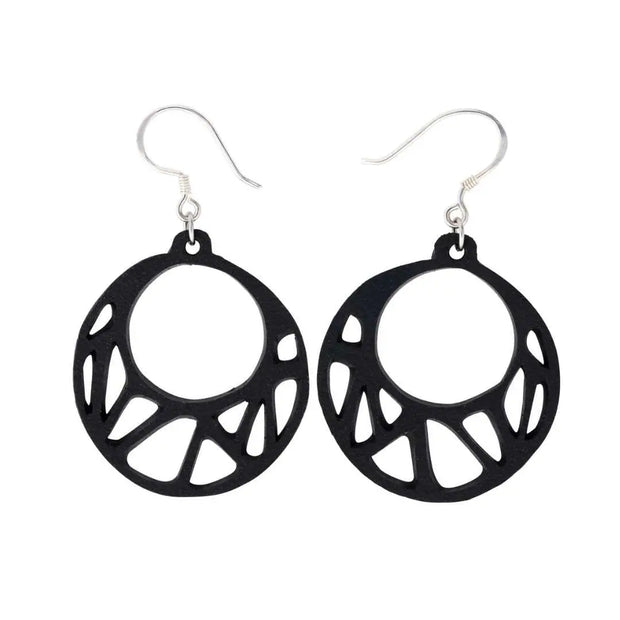 Ella Geometric Recycled Rubber Earrings - Memoriex 