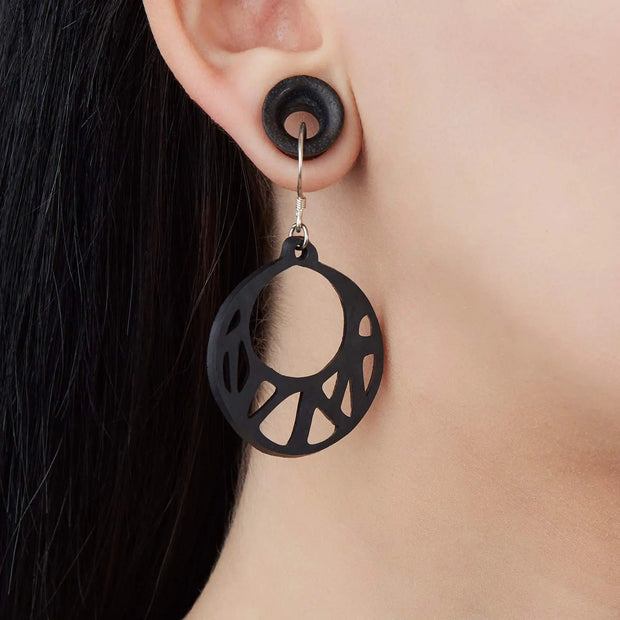 Ella Geometric Recycled Rubber Earrings - Memoriex 