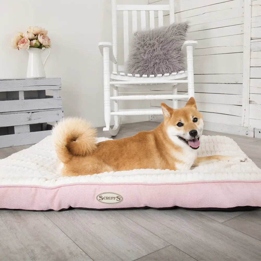 Ellen Dog Mattress (in Tan, Pink or Grey) by Scruffs - Memoriex