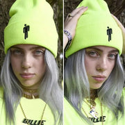 Embroidery Billie Eilish Beanie Hat Women Men Knitted Warm Winter Hats For Women Men Solid Hip-hop Casual Cuffed Beanies Bonnet - Memoriex 