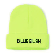 Embroidery Billie Eilish Beanie Hat Women Men Knitted Warm Winter Hats For Women Men Solid Hip-hop Casual Cuffed Beanies Bonnet - Memoriex 