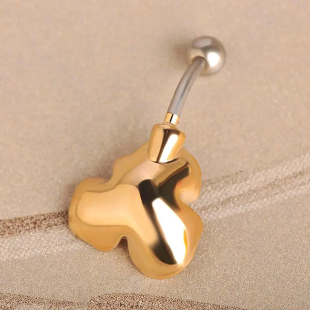 Enamel Pearl Beads Flowers Piercing Navel Belly Button Rings Body Piercing Violetta Gothic Accessorries - Memoriex 