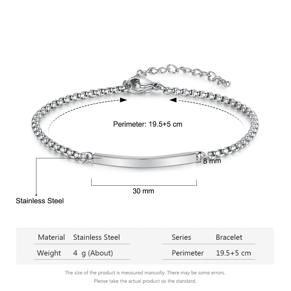 Engraving Stainless Steel Bracelet - Memoriex