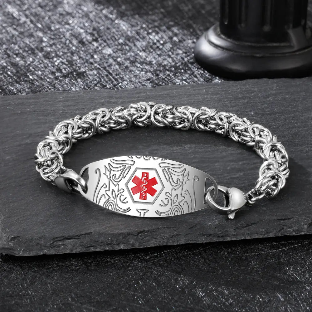 Engraving Stainless Steel  Medcial Bracelet-2