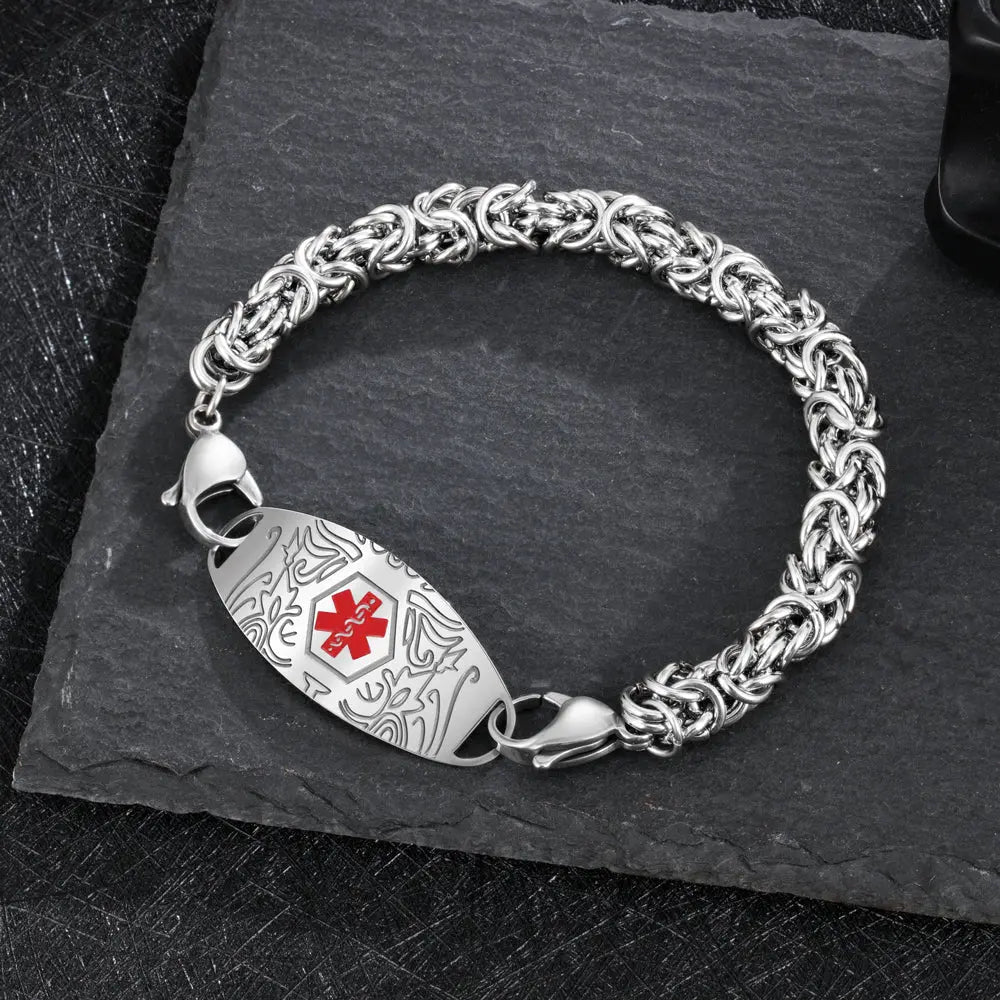 Engraving Stainless Steel  Medcial Bracelet-4