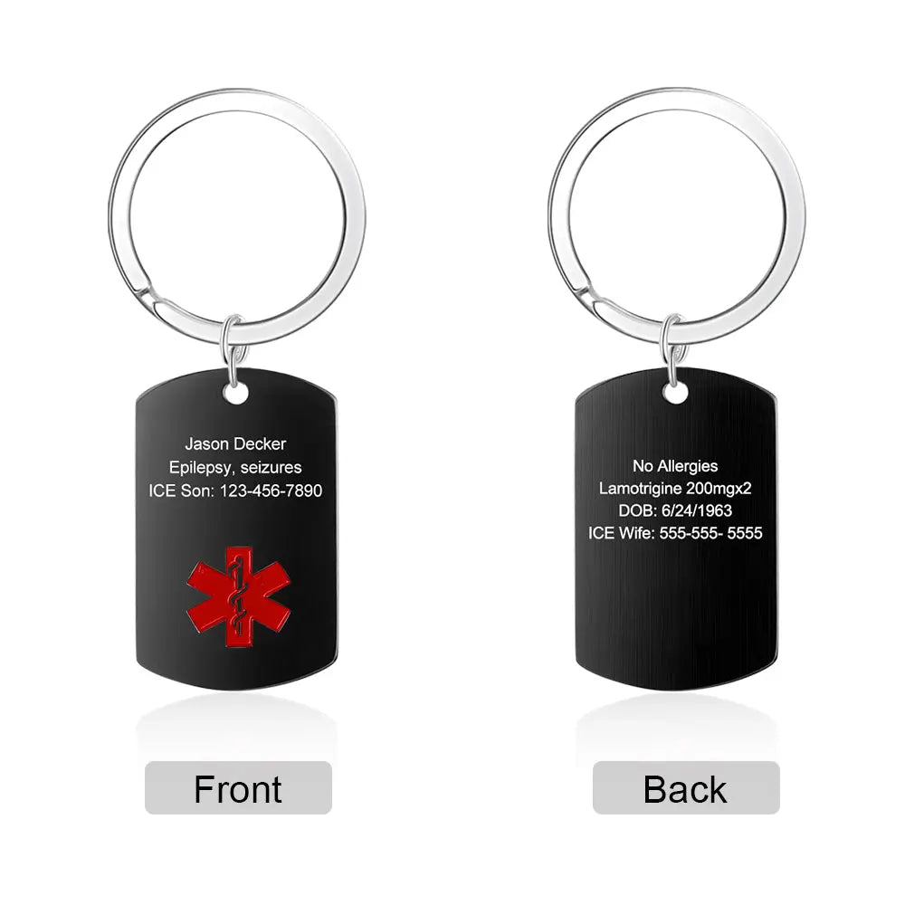 Engraving Stainless Steel Medical Keychain-9