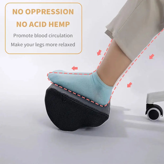 Ergonomic Feet Cushion Support Foot Rest Under Desk Feet Stool Pillow for Home Computer Work Chair Travel Footrest Massage - Memoriex 
