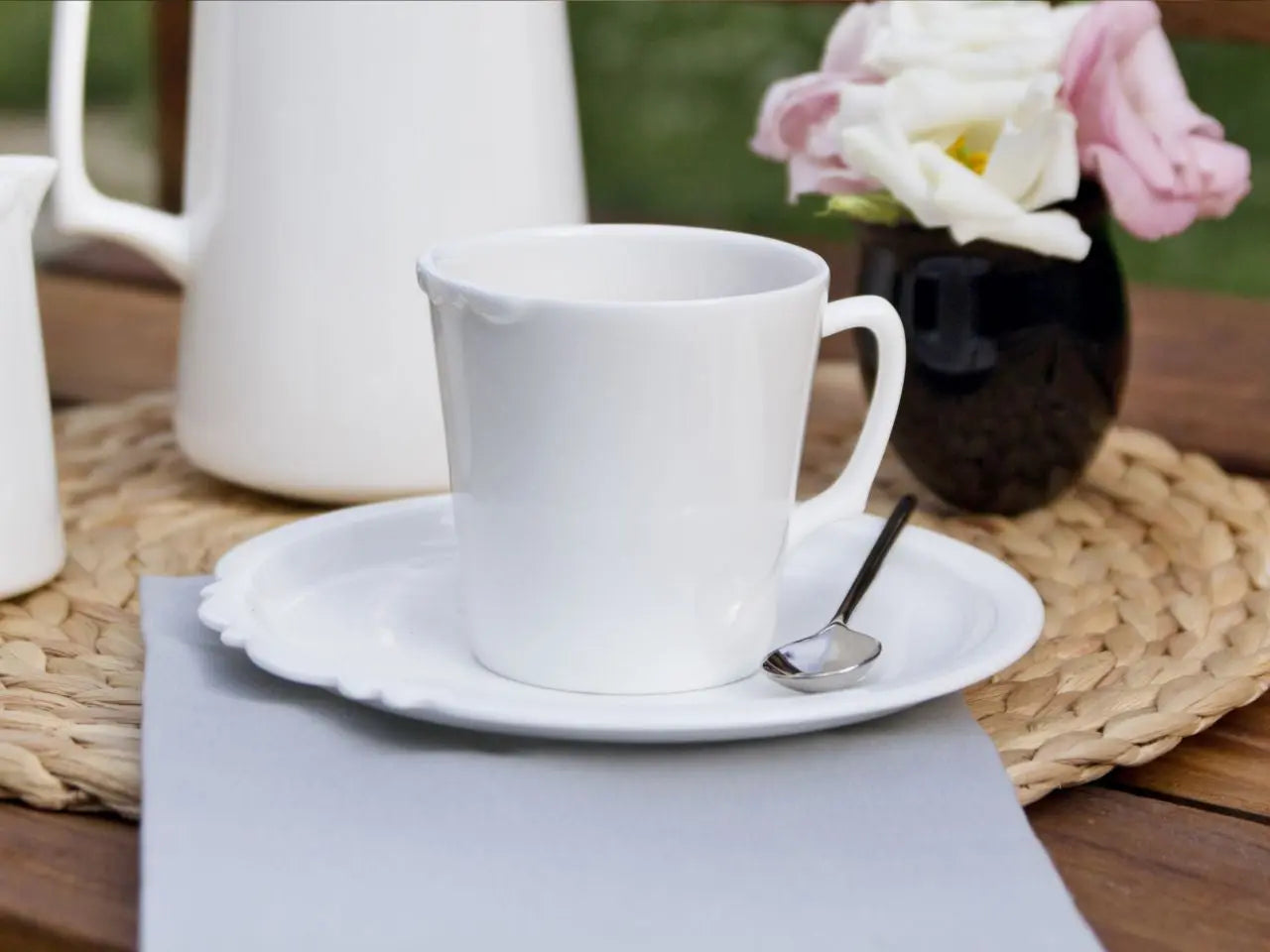 Eser-i Istanbul Tea Cup and Saucer - White - 230 cc-2