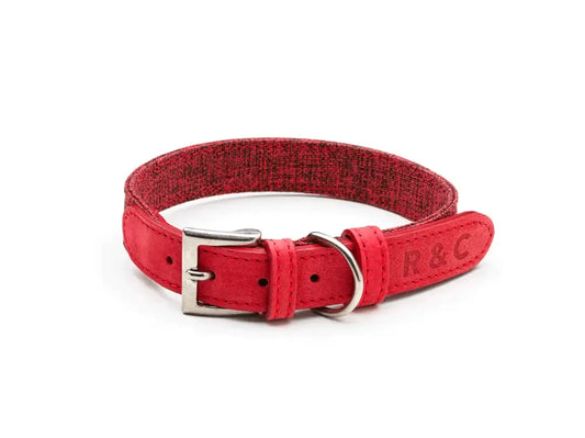 “Etna” Fabric & Leather Dog Collar – by Ralph & Co - Memoriex