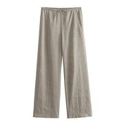 European And American Style Double Breasted Vertical Coat High Waist Straight-leg Pants - Memoriex 