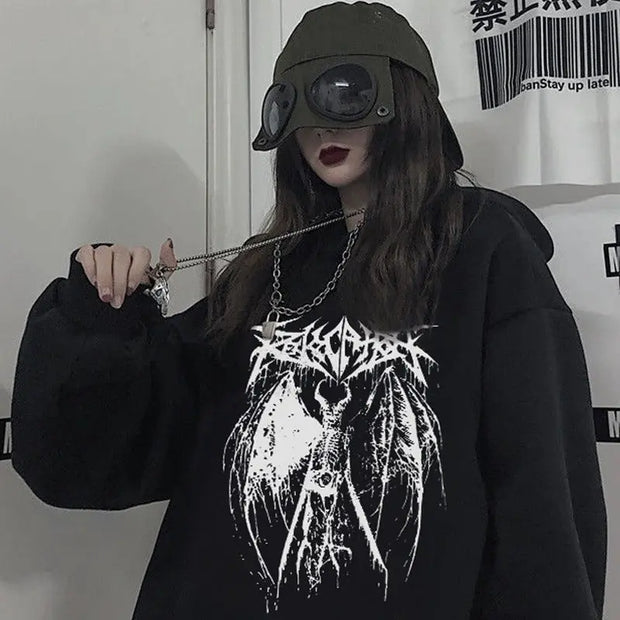 European and American Dark Style Sweatshirt for Men and Women Hoodie for Gothic Lovers Hip-Hop Men and Women's Sweater - Memoriex 