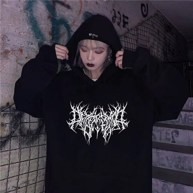 European and American Dark Style Sweatshirt for Men and Women Hoodie for Gothic Lovers Hip-Hop Men and Women's Sweater - Memoriex 